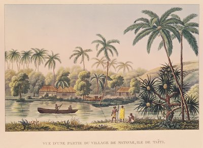 Village of Matavae, Tahiti, illustration from 